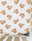 Teddy Bear Muslin Crib Sheet