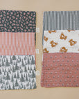 Pink Stripes Muslin Burp Cloth