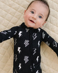 Bamboo Zip Romper | Ink Bolts