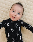Bamboo Zip Romper | Ink Bolts