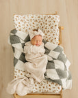 Green Checkered Plush Blanket