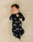 Bamboo Zip Romper | Born to Ride Black