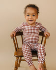 Bamboo Two Piece Set | Chocolate Gingham