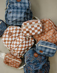 Rust Wavy Checkered Mini Fanny Pack