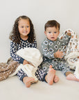 Brown Floral Bamboo Fleece Quilt