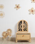 The Blooming Rattan Flower Stem – Handcrafted Boho Wall & Room Decor