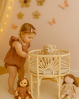 Pretend Play Doll Crib – Handmade Toy Bassinet for Girls Toys