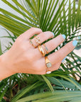 Gold Olive Branch Ring