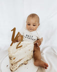 Half Birthday Organic Baby Bodysuit