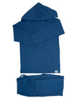 Hooded Jogger Set for Kids in Captain Blue | Soft Luxaboo French Terry Matching Set