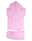Hooded Jogger Set for Kids in Carnation Pink | Soft Luxaboo French Terry Matching Set