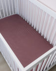 Plum Bamboo Stretch Crib Sheet