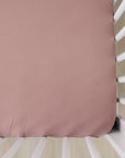 Dusty Rose Bamboo Stretch Crib Sheet