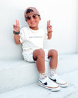 Tatum Peace Checker Socks | Neutral Checker Kids and Family Socks