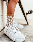 Tatum Peace Checker Socks | Neutral Checker Kids and Family Socks