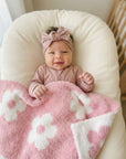 Daisy Fuzzy Blanket | Pink