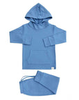 Hooded Jogger Set for Kids in Sailor Blue | Soft Luxaboo French Terry Matching Set