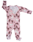 Wild Horses Zipper Footie