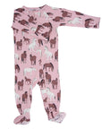 Wild Horses Zipper Footie