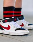 Red Black V2 Grip Socks for Kids | Toddler & Youth Boutique Socks