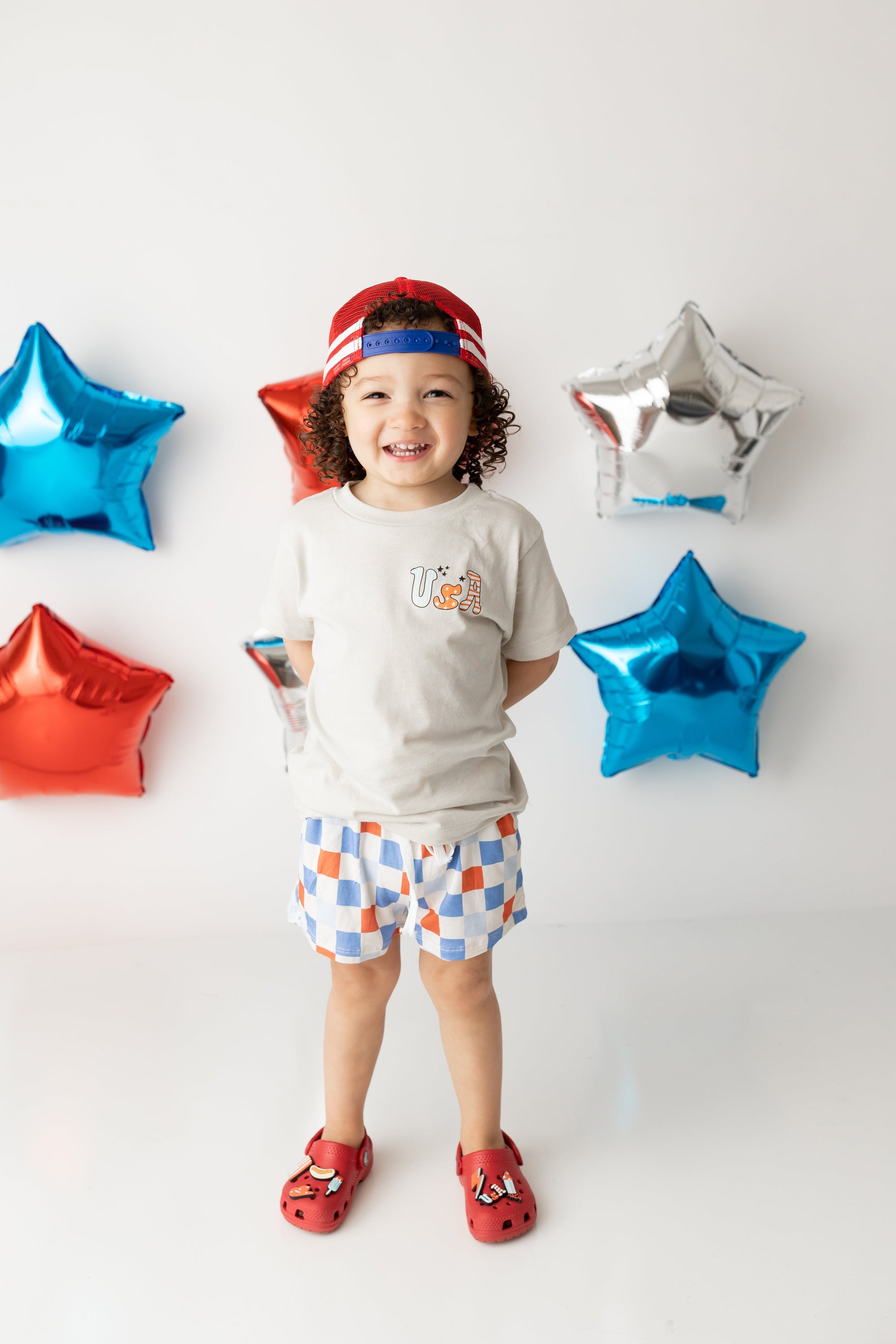 USA Retro Charms Croc Shoe Charms | Patriotic 4th of July Accessories for Kids &amp; Adults