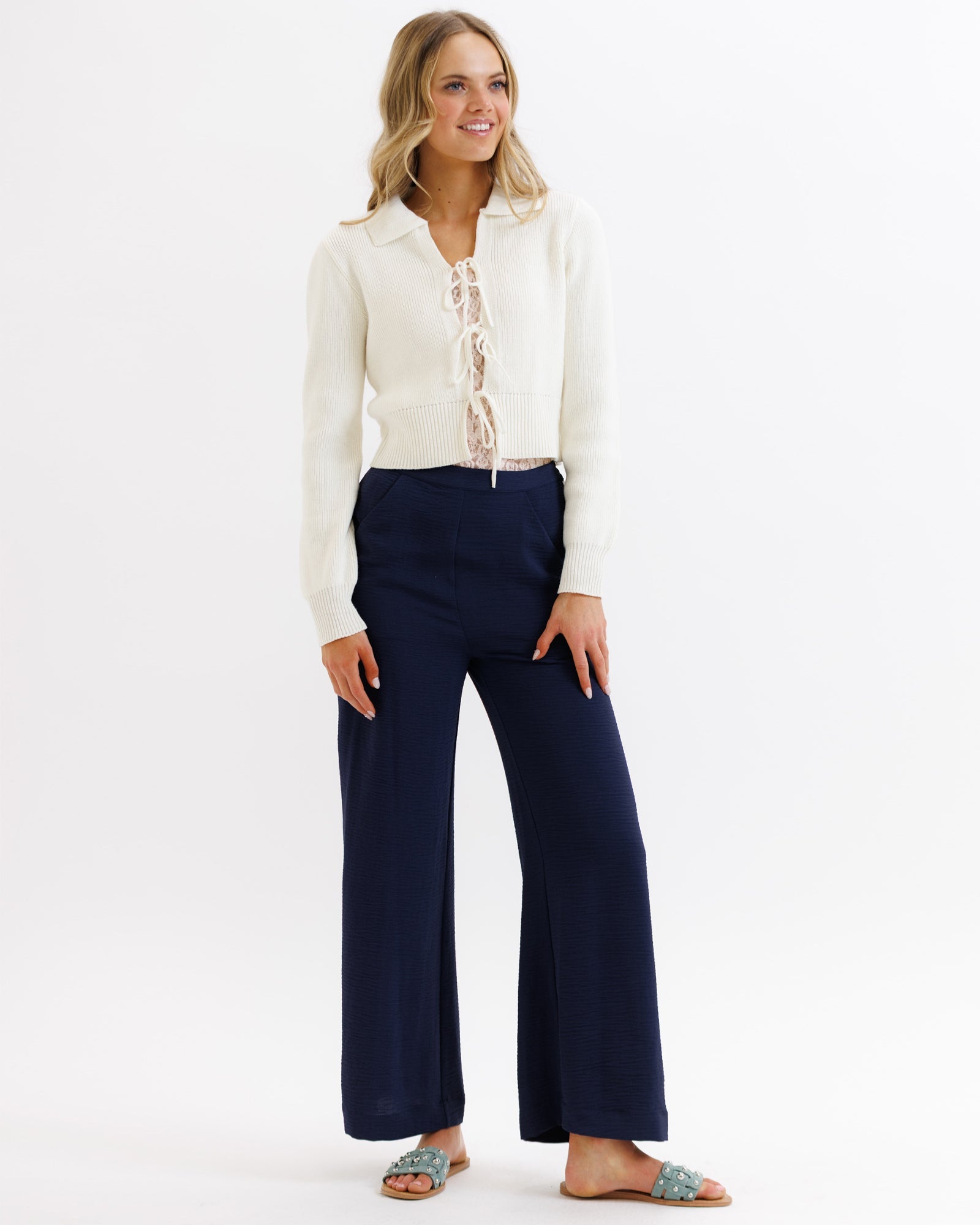 Parisian Wide Leg Pant Full Length Pocket Pant