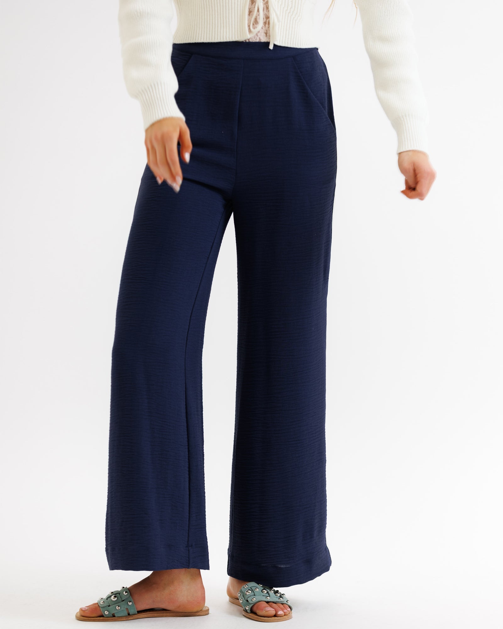 Parisian Wide Leg Pant Full Length Pocket Pant