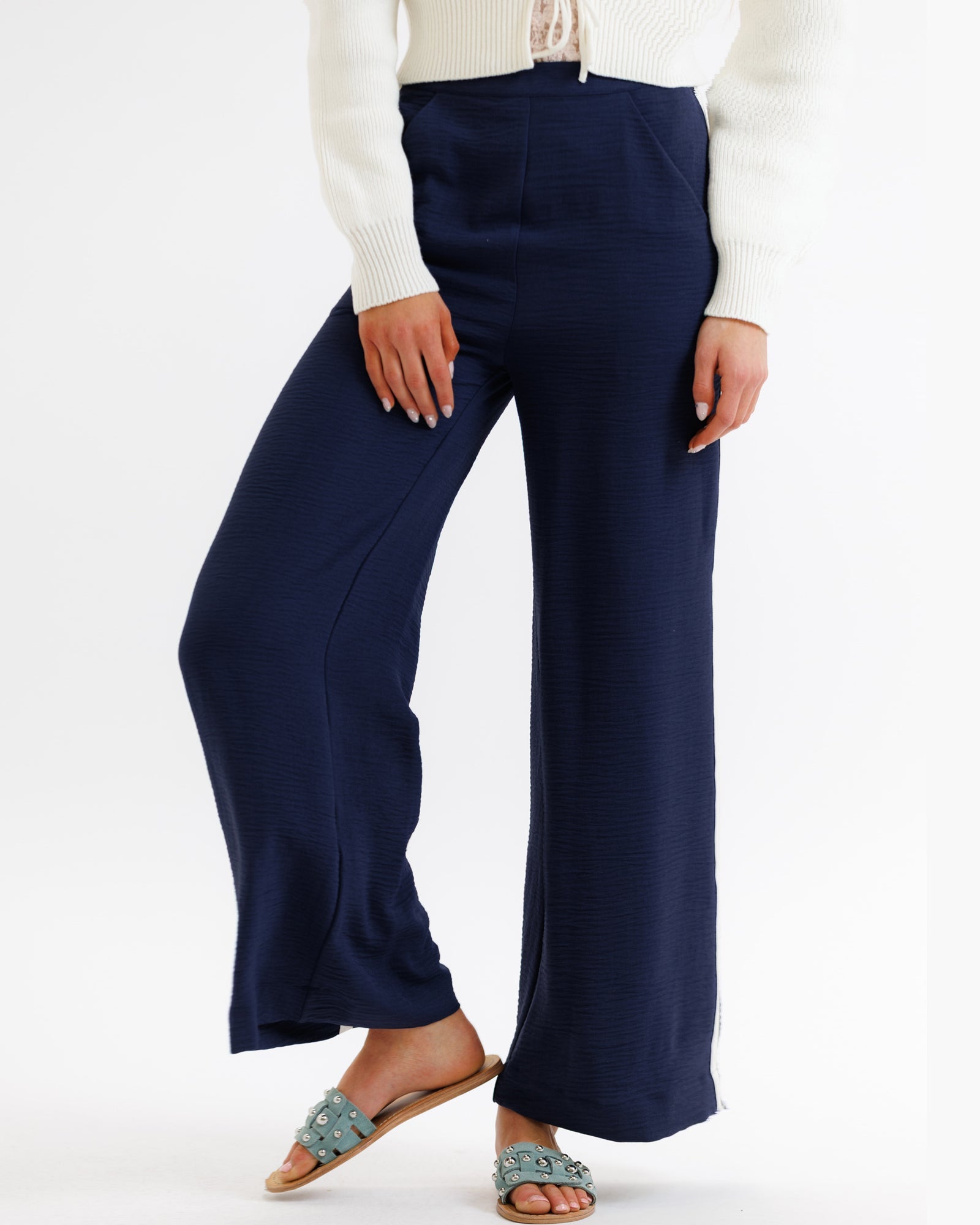 Parisian Wide Leg Pant Full Length Pocket Pant