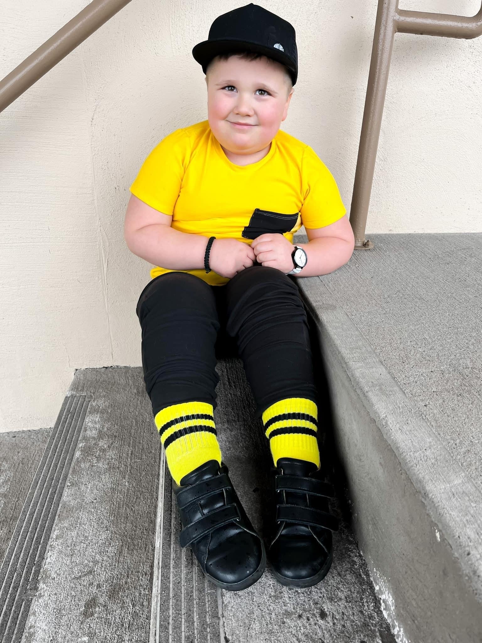 Sunny Kids Grip Socks | Bright Yellow Toddler &amp; Kids Socks