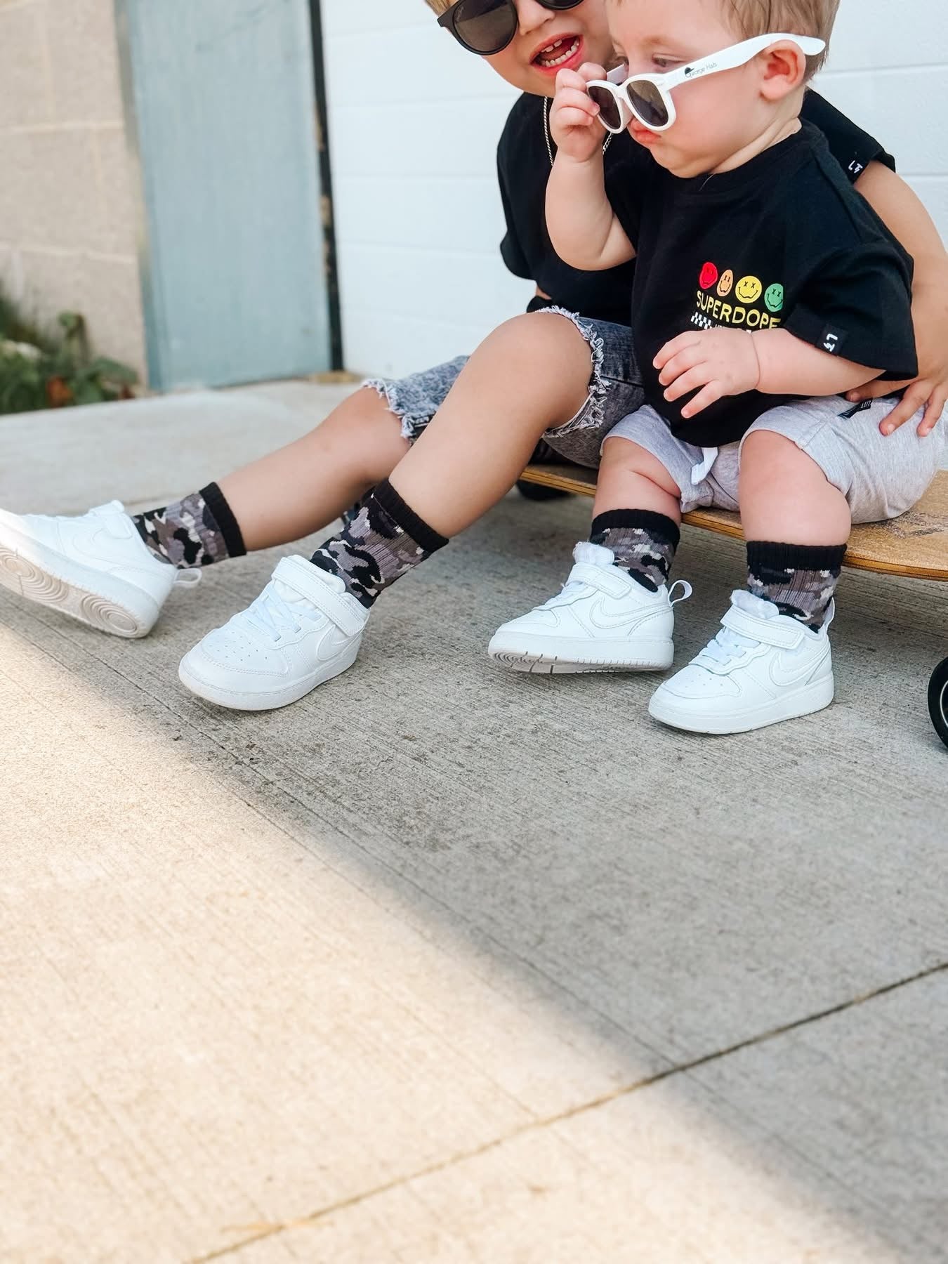 Blackout Camo Kids and Family Socks | Camo Crew Socks