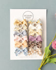 Peach Polka | Leather Baby Bow