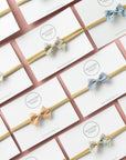 Peach Polka | Leather Baby Bow