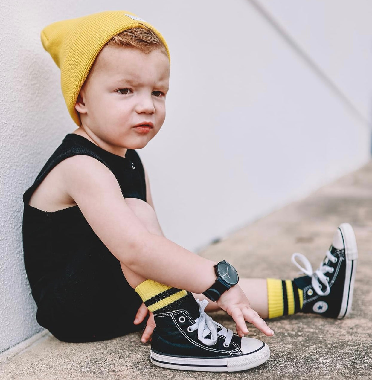 Sunny Kids Grip Socks | Bright Yellow Toddler &amp; Kids Socks