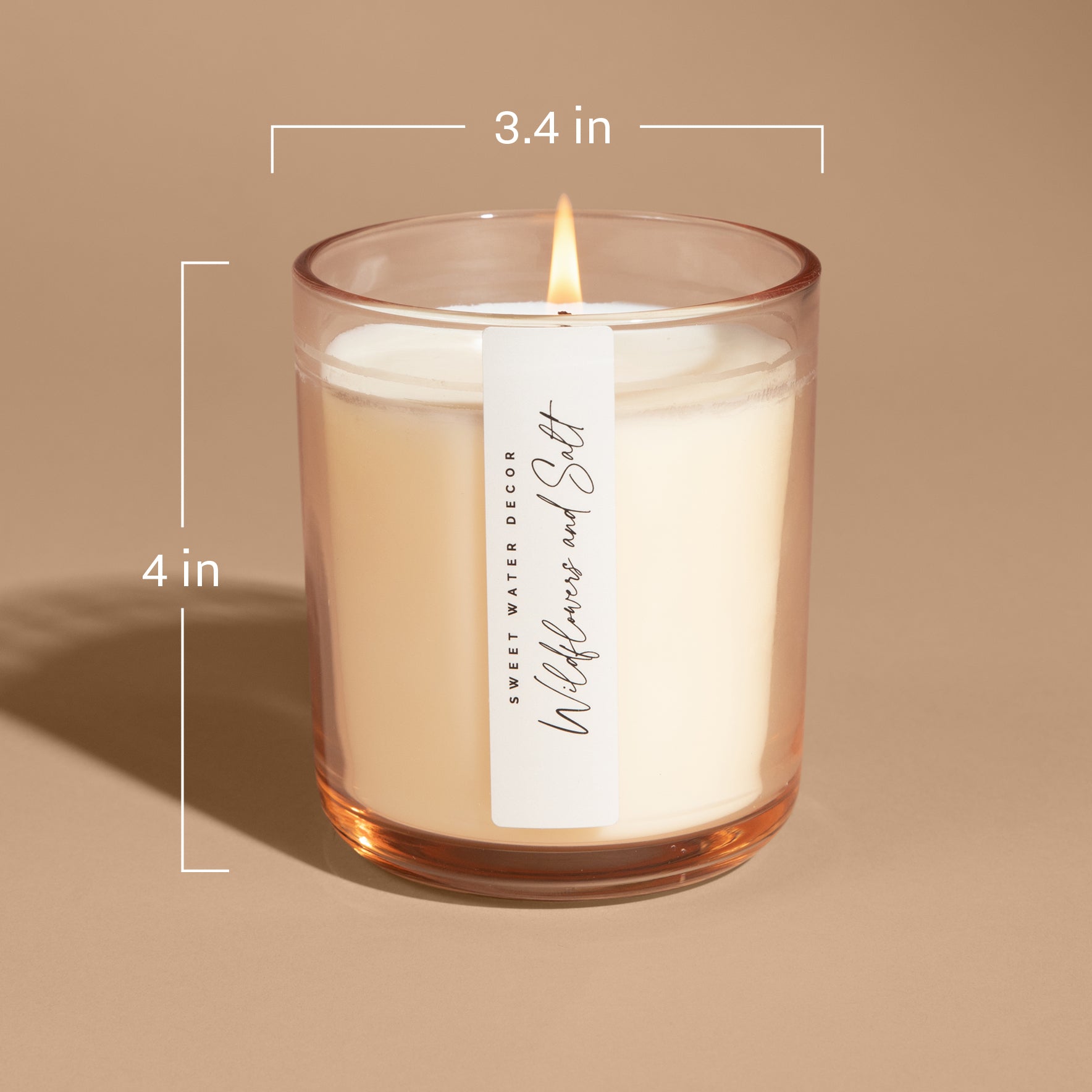 All Over Hearts Soy Candle - Tinted Glass Jar - 12 oz