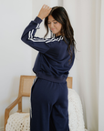 Varsity Stripe Crewneck & Sweatpants Set
