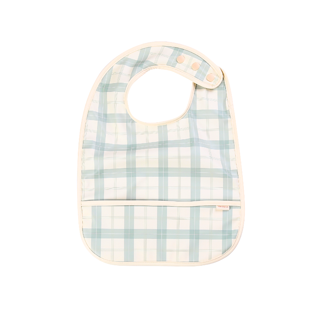 Basic Smock Bib Fern Plaid Waterproof OEKO TEX Bib