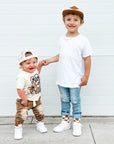 Camel Checker Crew Socks