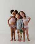 Girl's Puff Sleeve Swimsuit