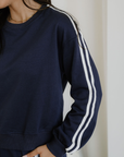 Varsity Stripe Crewneck & Sweatpants Set