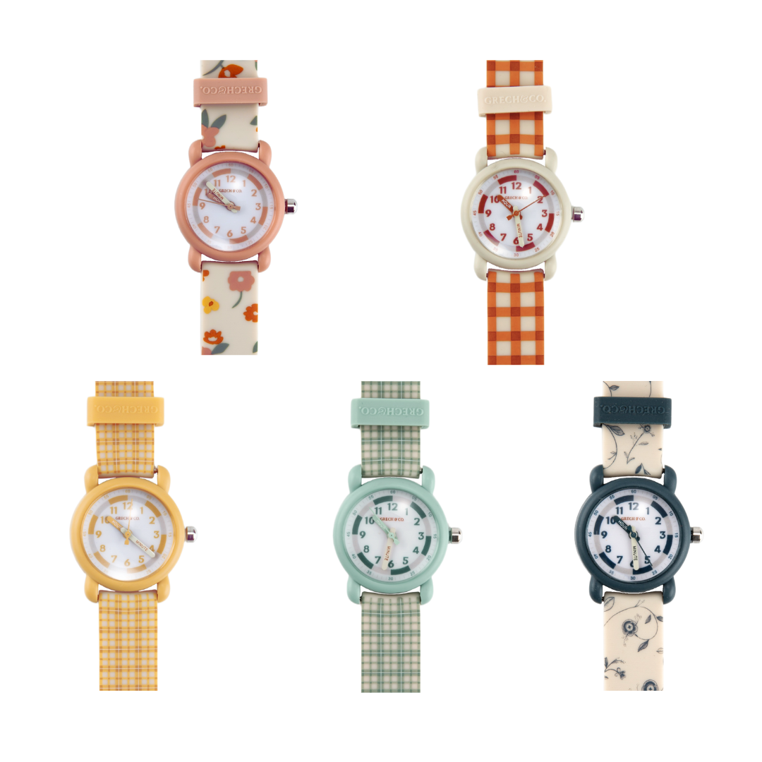 Classic Learning Watch Silicone Stainless Steel Fern Plaid
