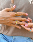 Wavy Cross Gold-Tone Ring