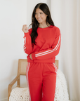 Varsity Stripe Crewneck & Sweatpants Set