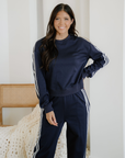Varsity Stripe Crewneck & Sweatpants Set