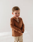 Boy's 3/4 Fleece Zip Sweatshirt