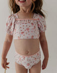 Girl's Puff Sleeve Swimsuit