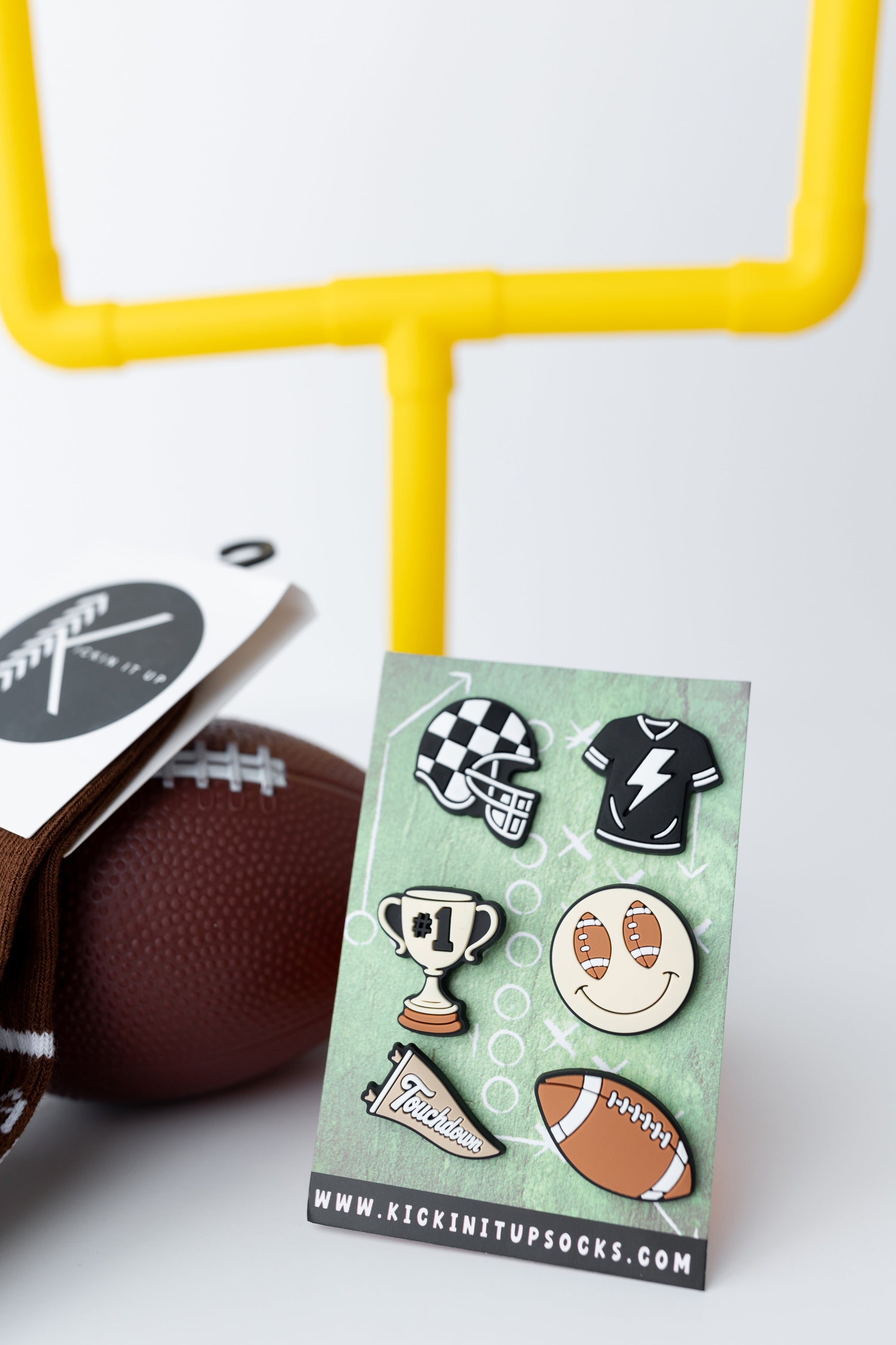 Touchdown Vibes Croc Shoe Charms | Football Shoe Accessories for Kids &amp; Adults