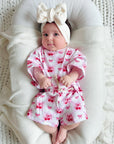 Checkered Cherry Kids Shorts Set Cotton Two Piece Outfit
