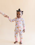 Retro Garden Bamboo Zip Romper Baby Sleeper