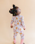 Retro Garden Bamboo Zip Romper Baby Sleeper