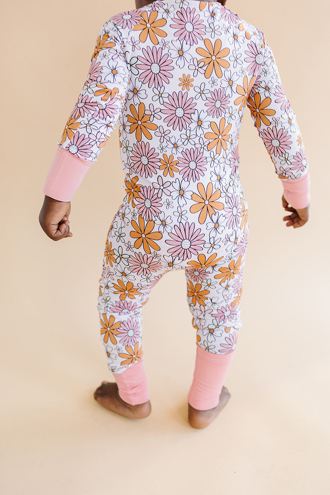 Retro Garden Bamboo Zip Romper Baby Sleeper